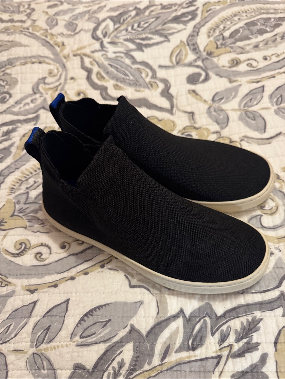 Rothy’s Women’s Slip-On Knit Sneakers in Black - Casual Everyday Shoe